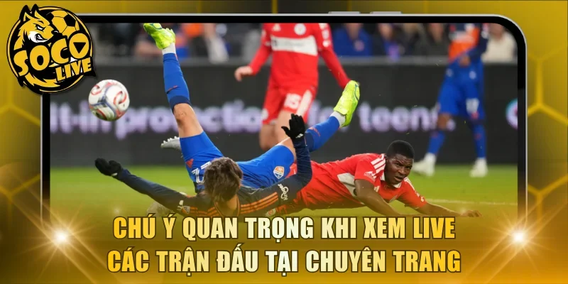 Chú ý quan trọng khi xem live các trận đấu tại chuyên trang