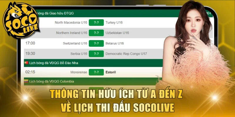 Thông tin hữu ích từ A đến Z về lịch thi đấu Socolive